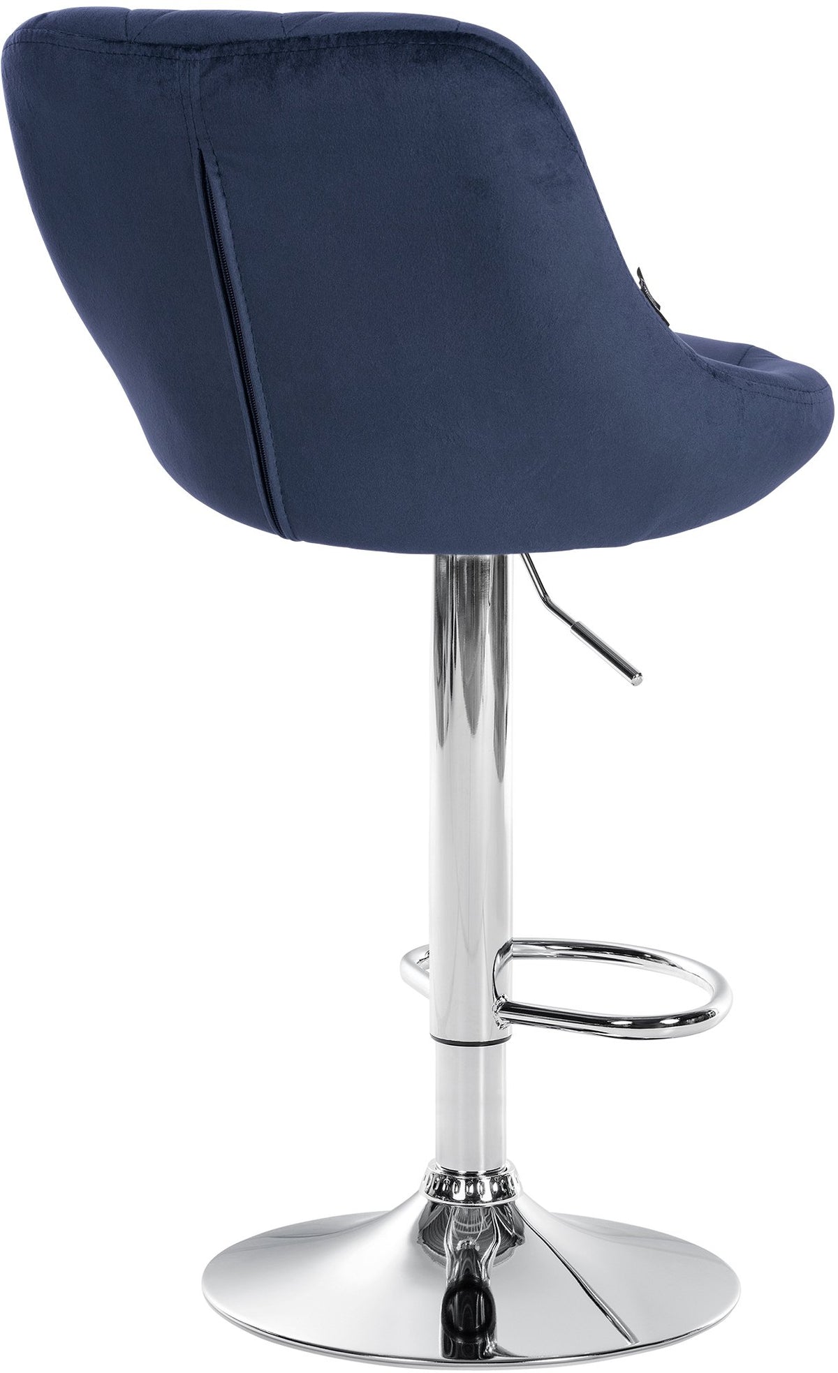 2er Set Barhocker Lazio Samt chrom – Ansicht 6