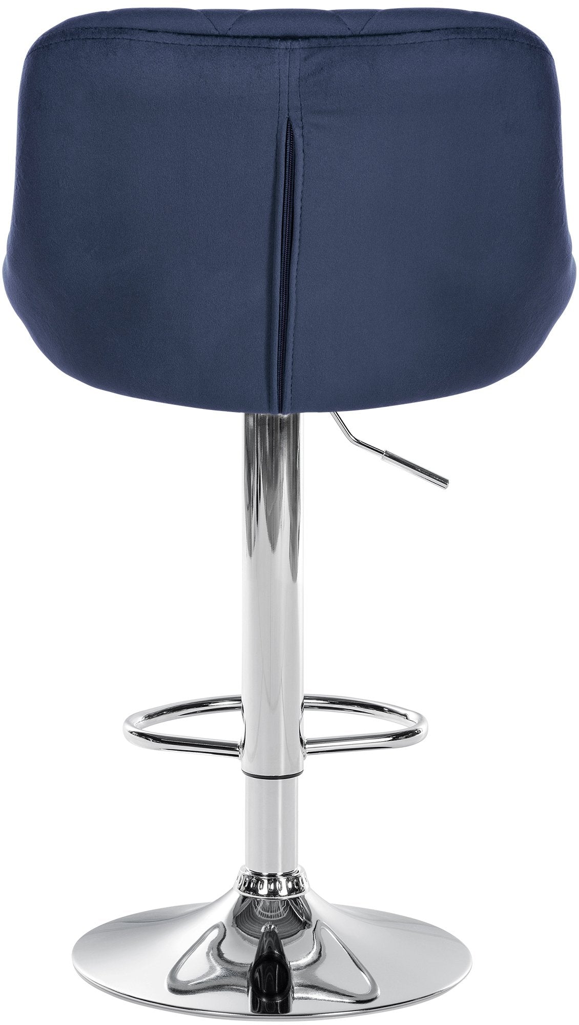 2er Set Barhocker Lazio Samt chrom – Ansicht 7