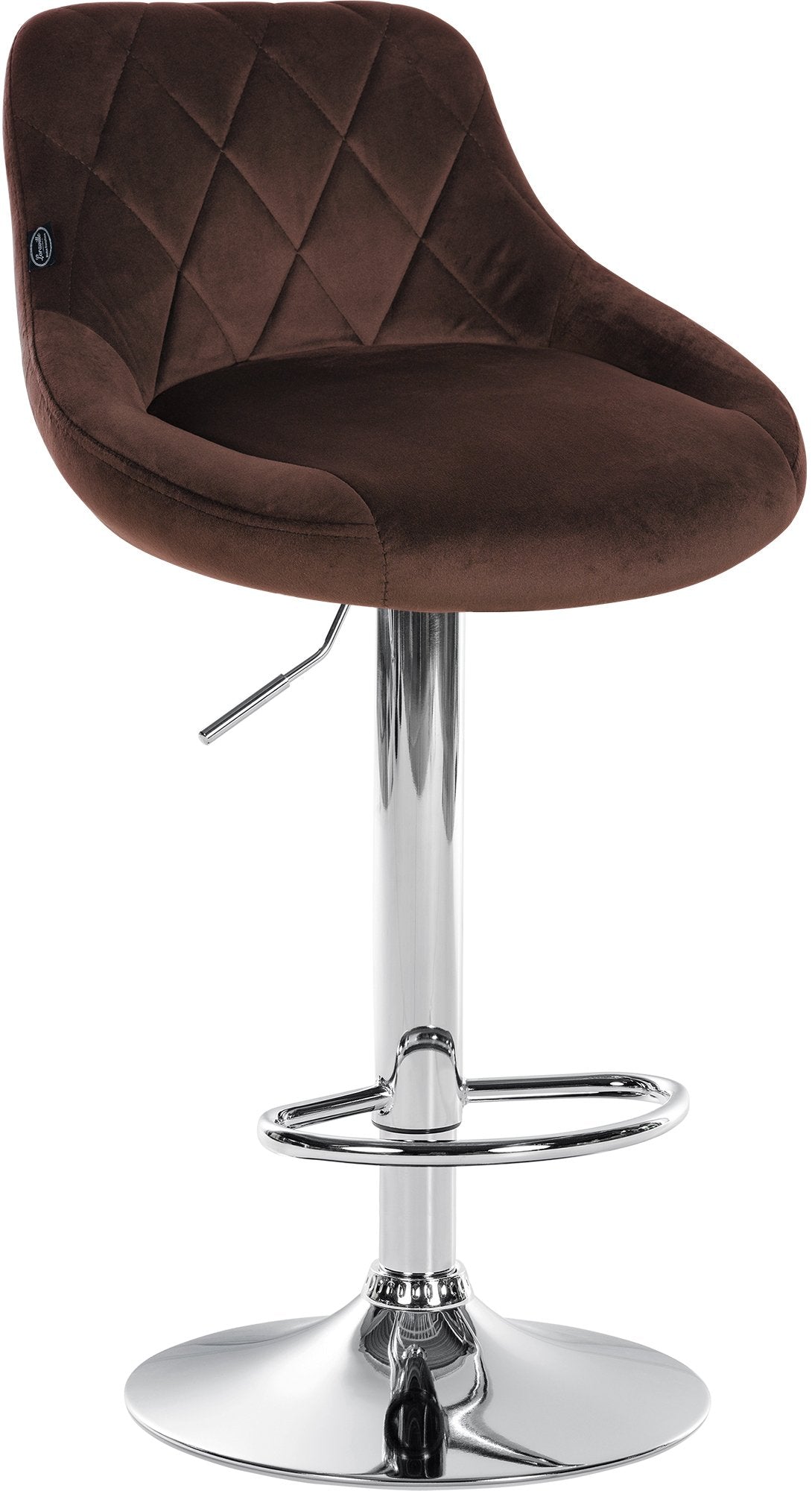 2er Set Barhocker Lazio Samt chrom – Ansicht 11