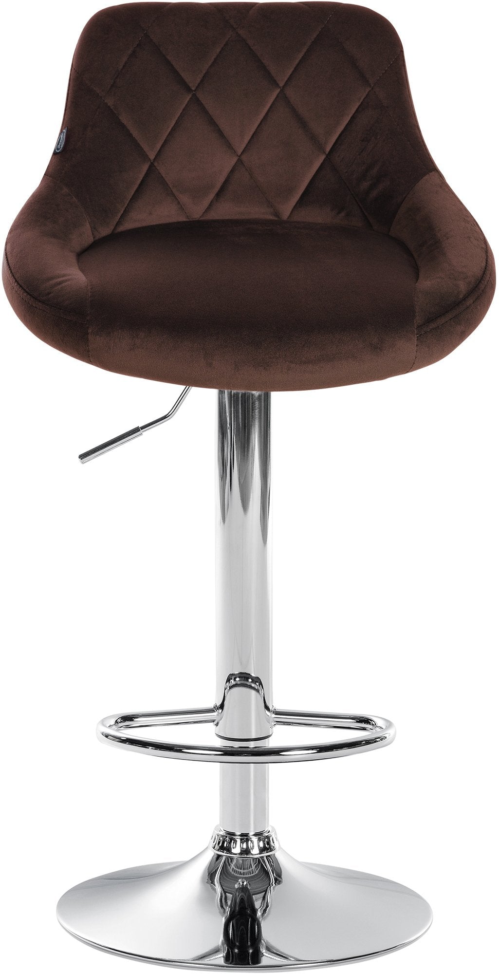 2er Set Barhocker Lazio Samt chrom – Ansicht 12