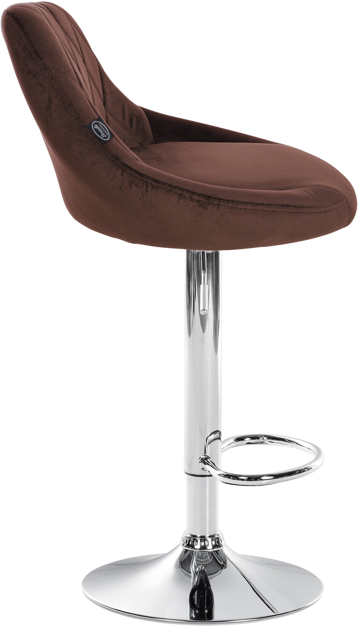 2er Set Barhocker Lazio Samt chrom – Ansicht 13