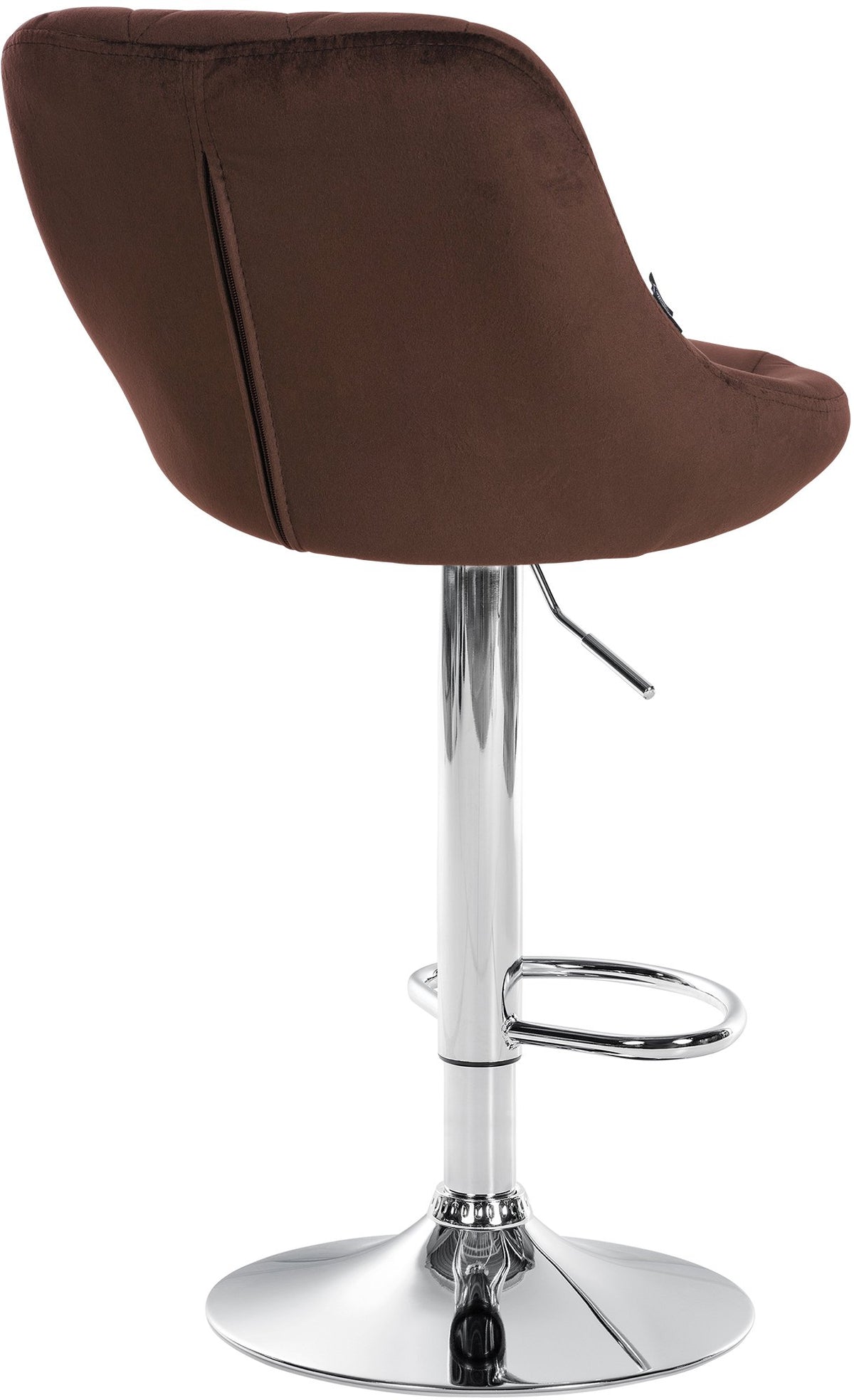 2er Set Barhocker Lazio Samt chrom – Ansicht 14
