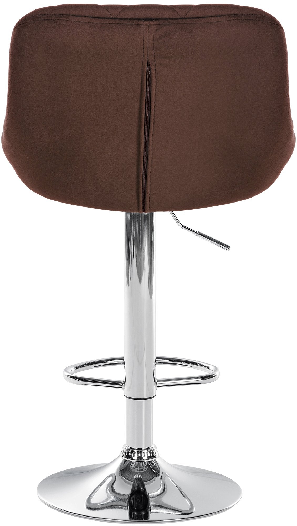 2er Set Barhocker Lazio Samt chrom – Ansicht 15