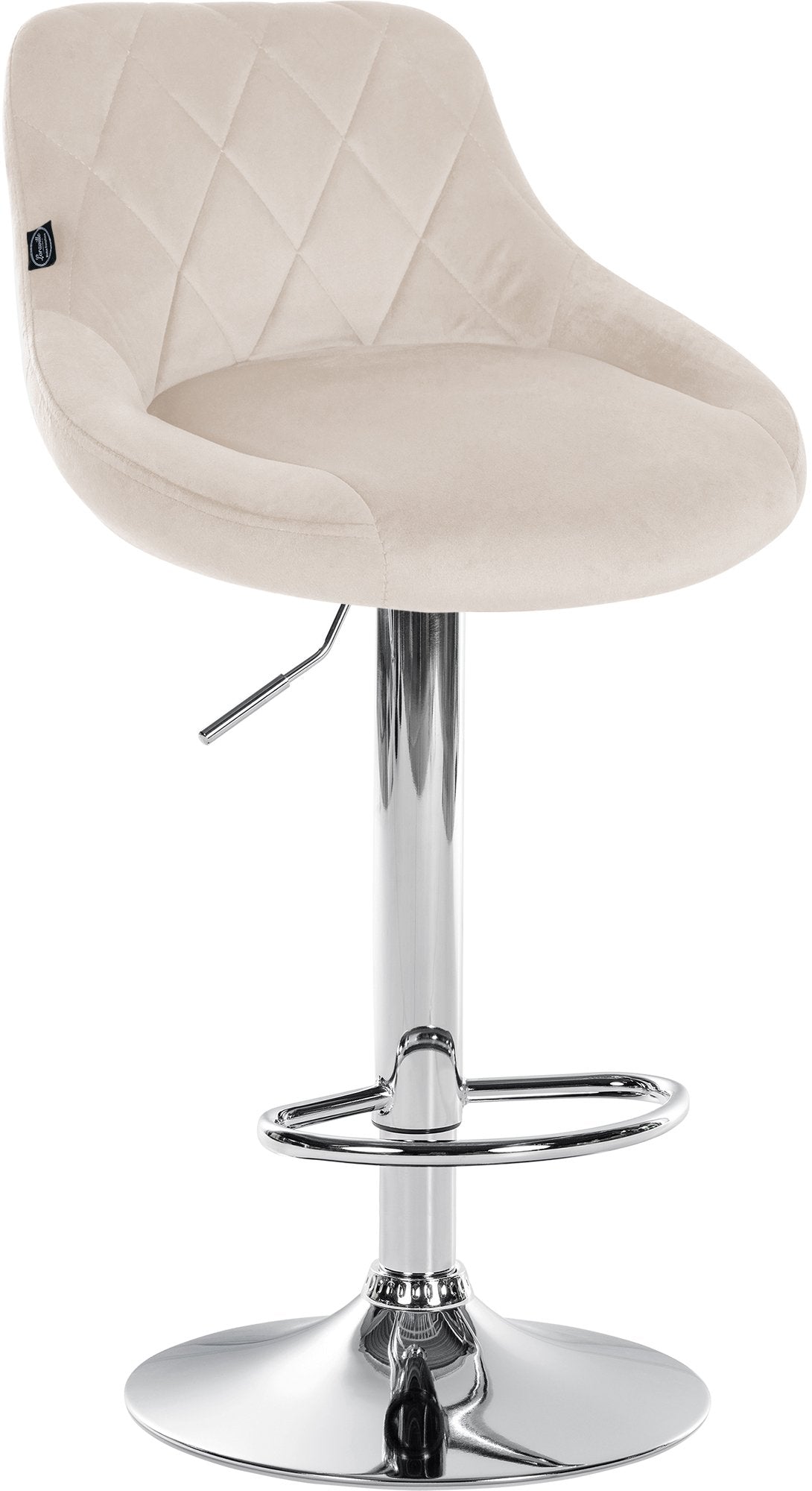 2er Set Barhocker Lazio Samt chrom – Ansicht 19
