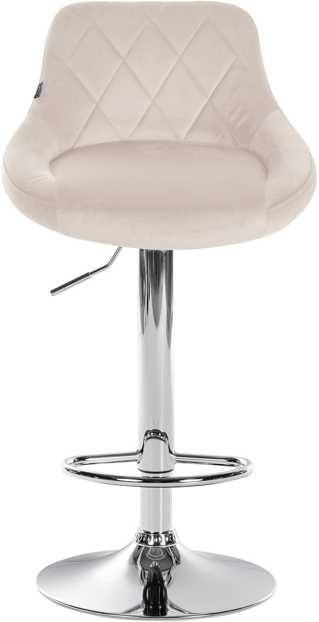 2er Set Barhocker Lazio Samt chrom – Ansicht 20