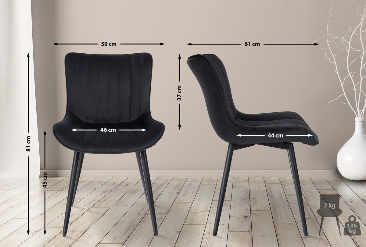 2er Set Stühle Largo Samt – Ansicht 18