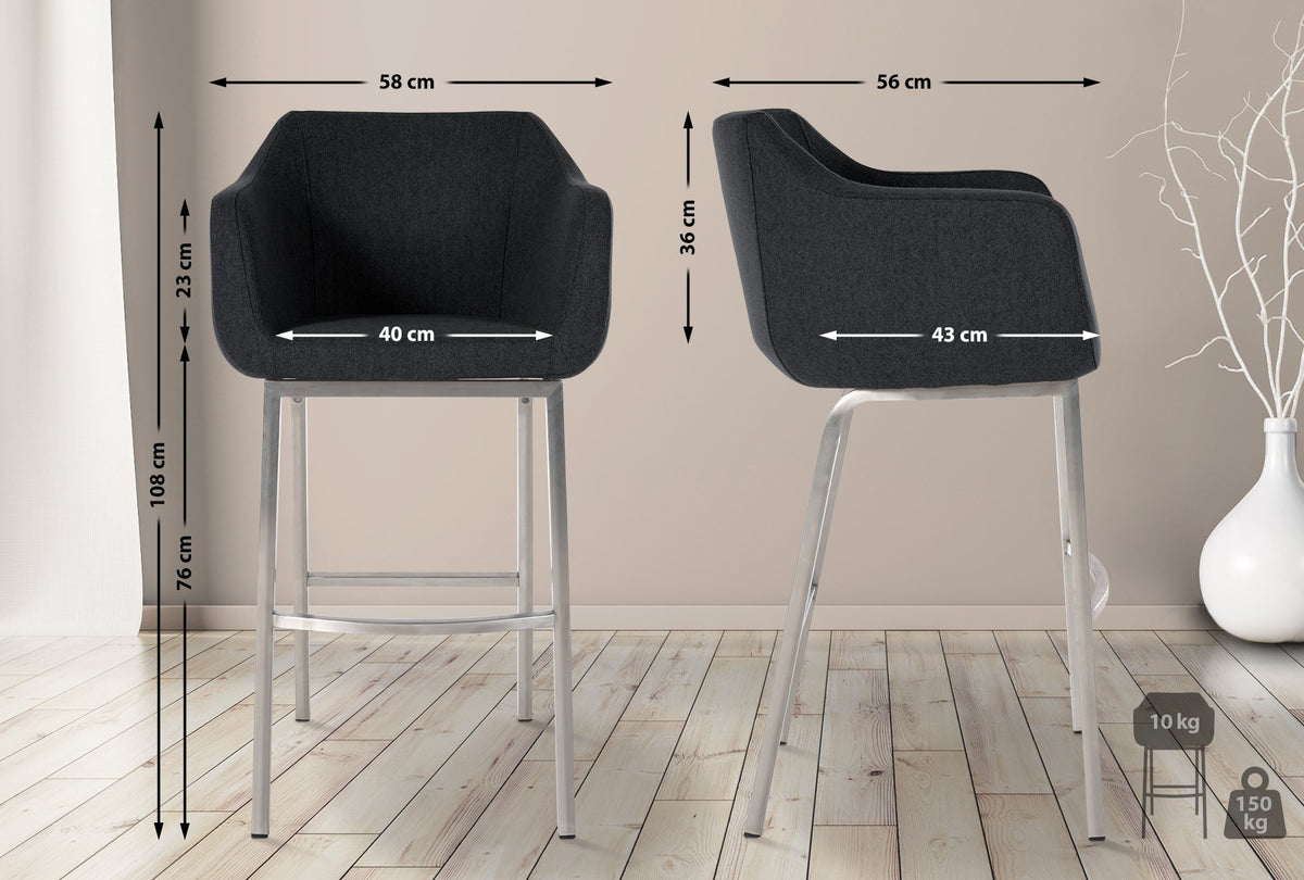 Barhocker Monea E Filz – Ansicht 2