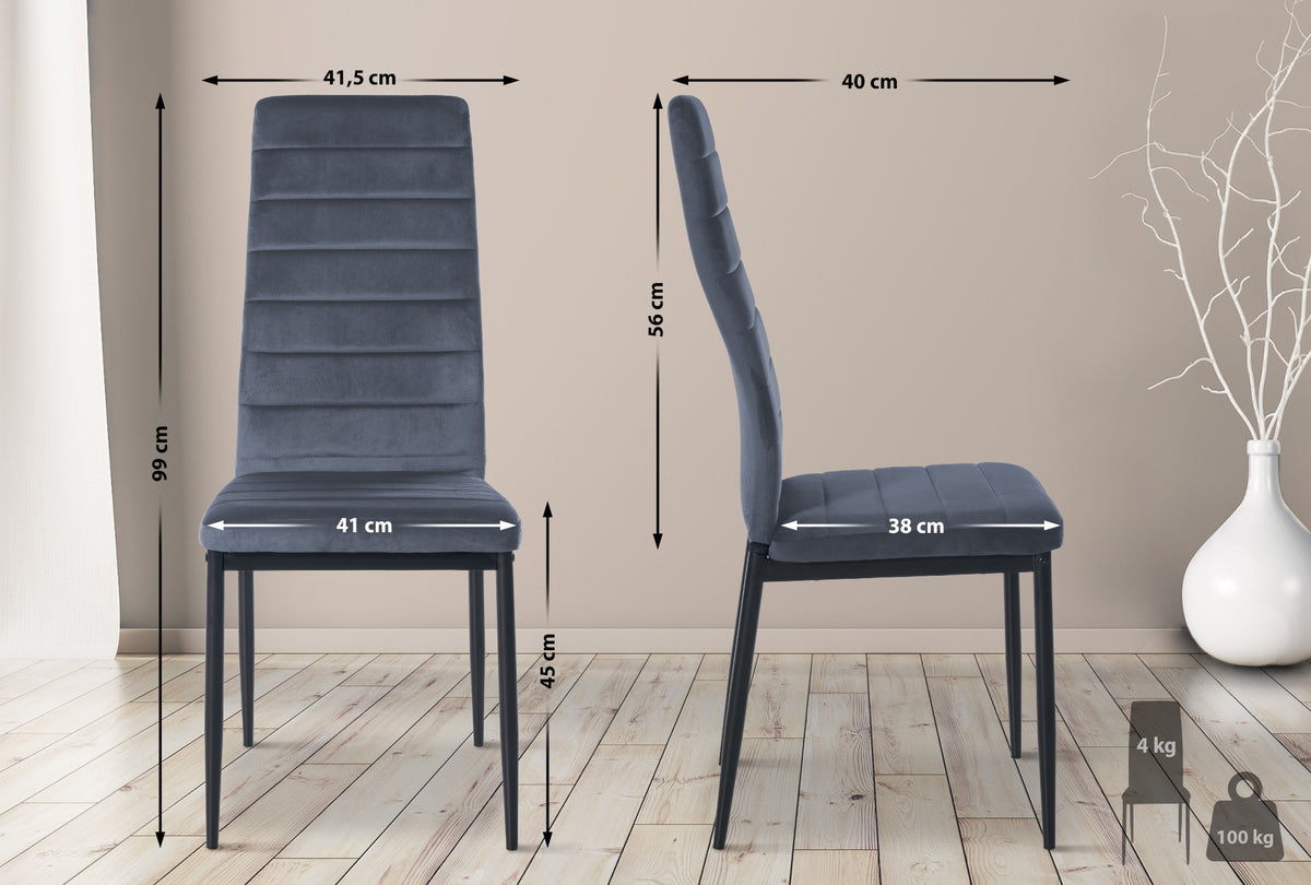 Esszimmerstuhl Mayfair Samt – Ansicht 9