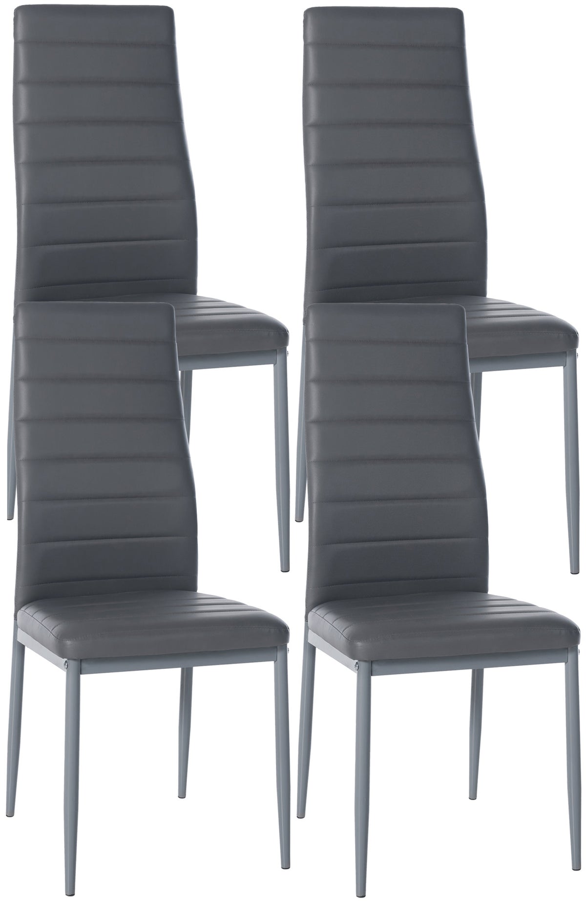 4er Set Esszimmerstühle Mayfair Kunstleder – Ansicht 9