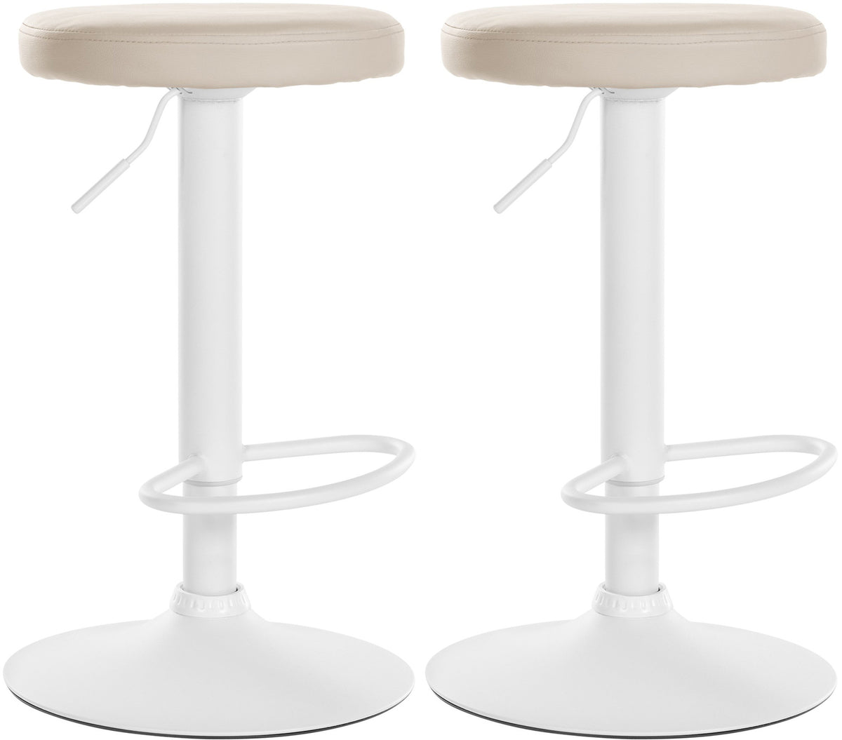 2er Set Barhocker Ponte Kunstleder weiß