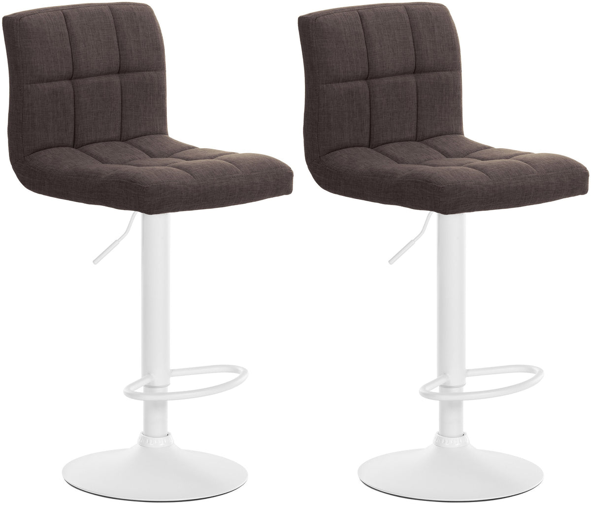 2er Set Barhocker Calma Stoff weiß – Ansicht 9