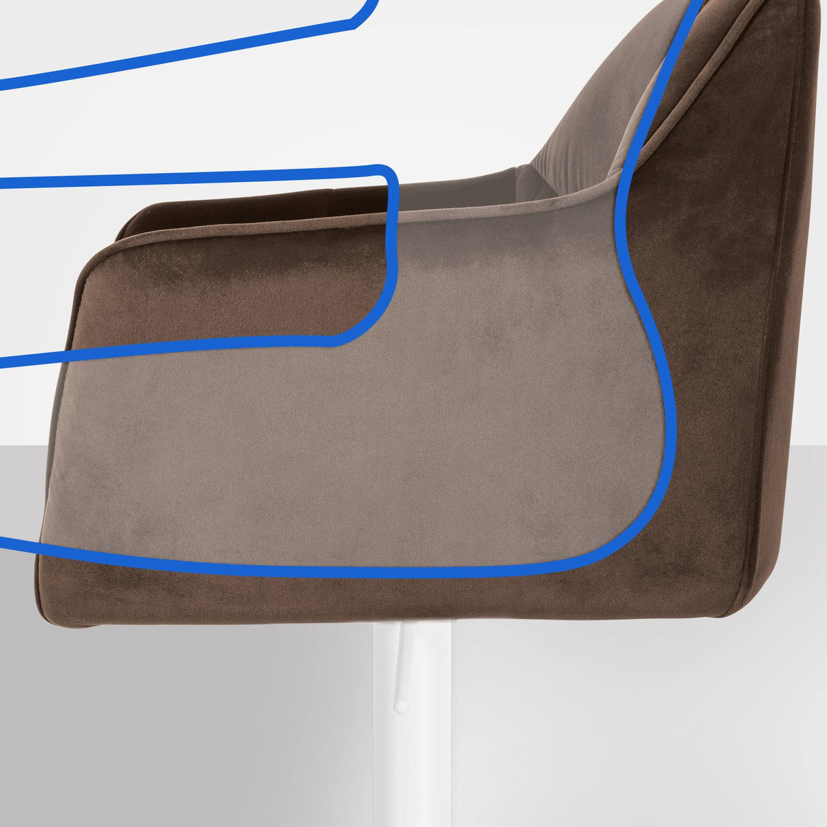 Barhocker Damaso W Samt – Ansicht 8