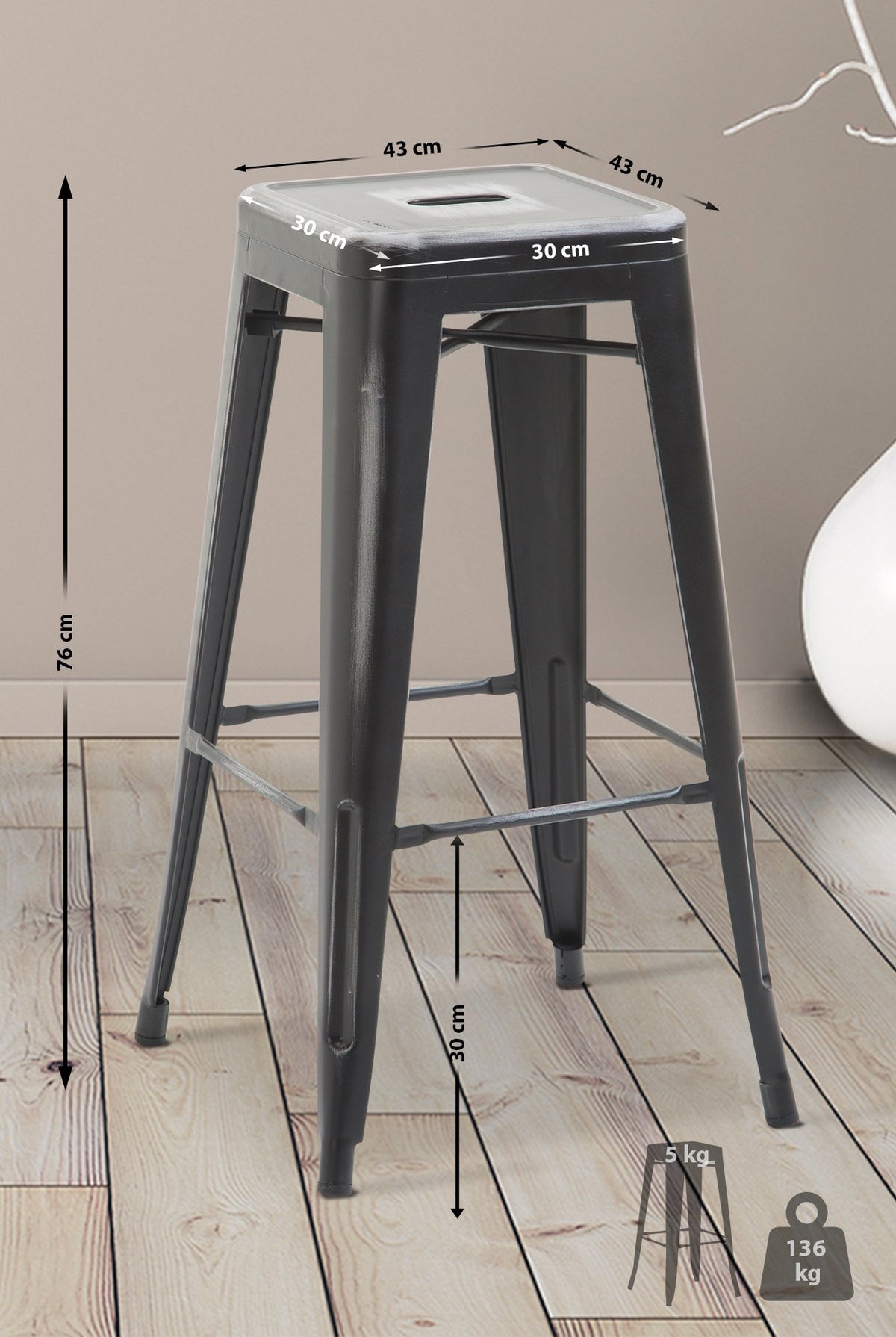 Barhocker Joshua V2 – Ansicht 9