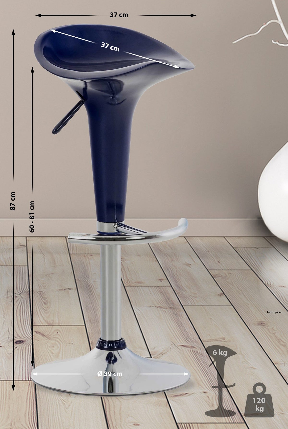 Barhocker Saddle – Ansicht 2