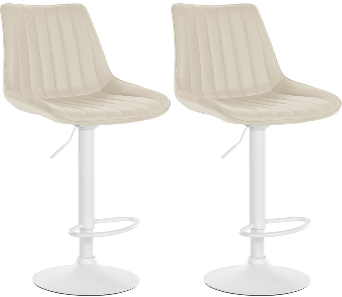 2er Set Barhocker Toni Kunstleder weiß