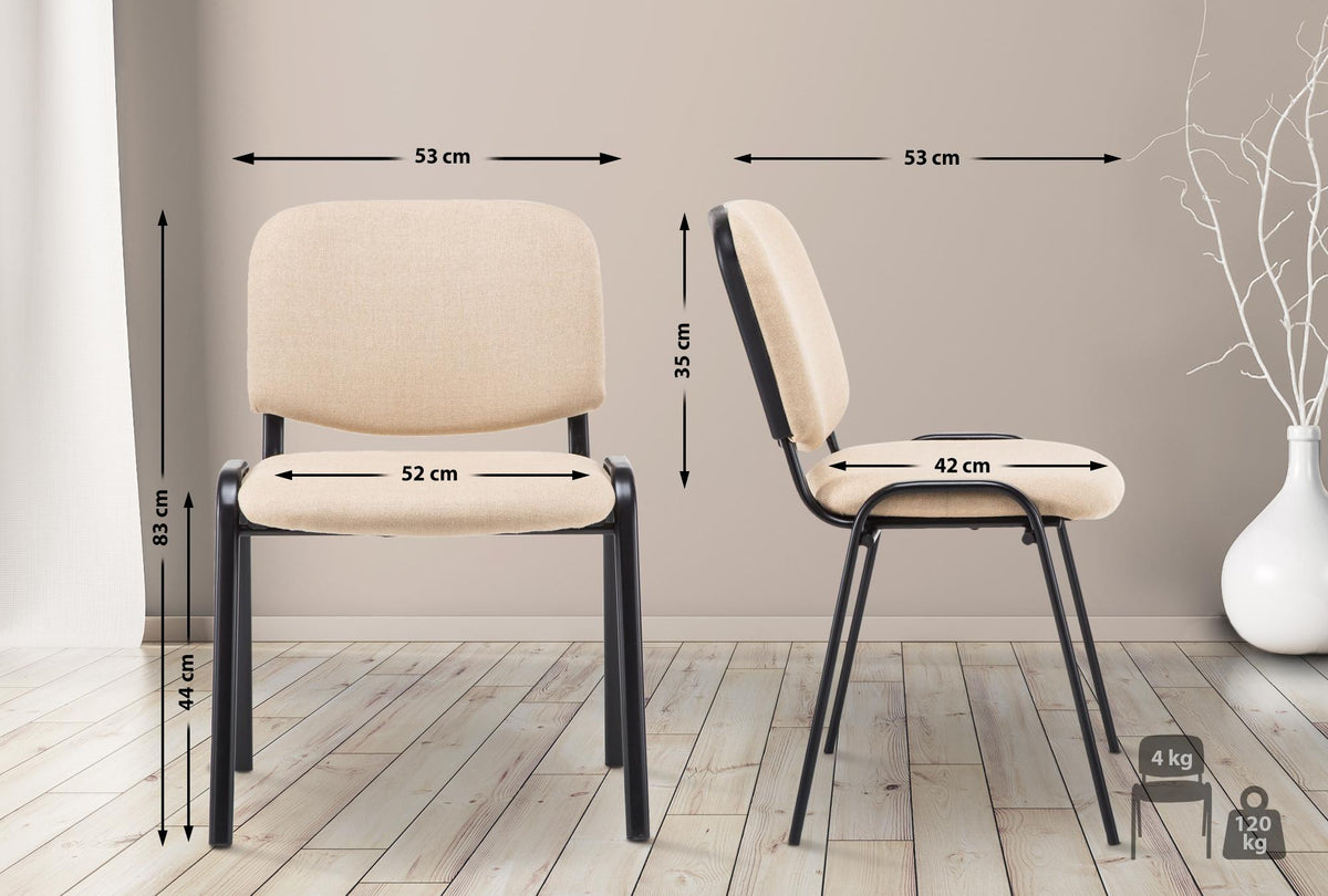 Besucherstuhl Ken V2 Stoff – Ansicht 11