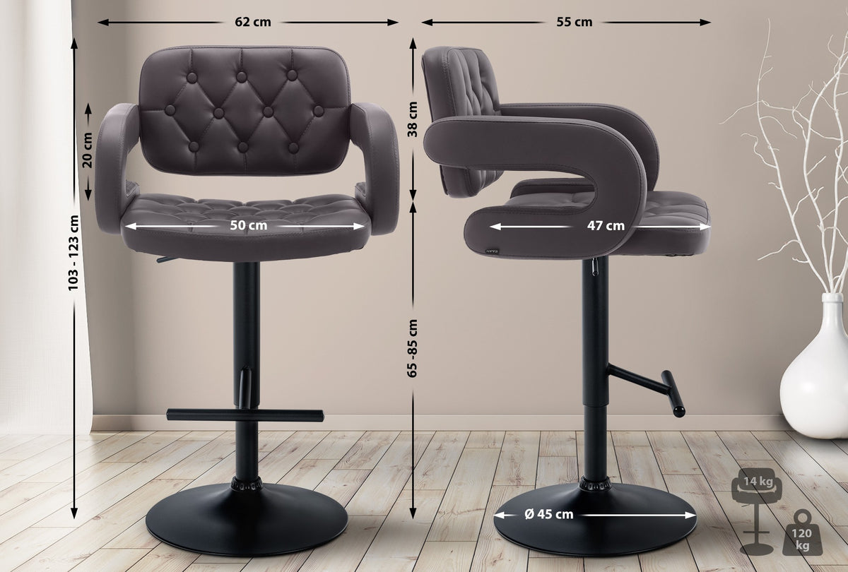 Barhocker Dublin schwarz – Ansicht 16
