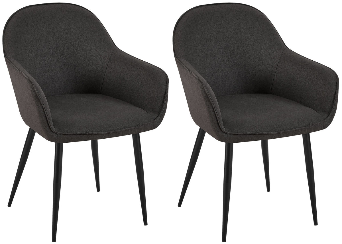 2er Set Esszimmerstühle Boise Stoff – Ansicht 15