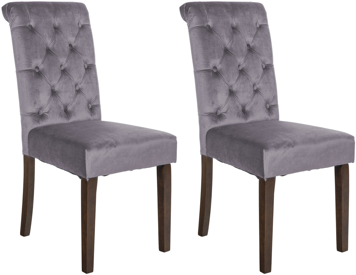 2er Set Esszimmerstühle Lisburn Samt – Ansicht 8