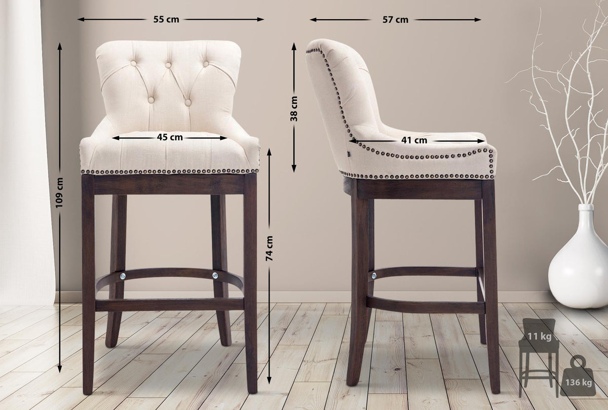 Barhocker Lakewood Stoff, Antik – Ansicht 2