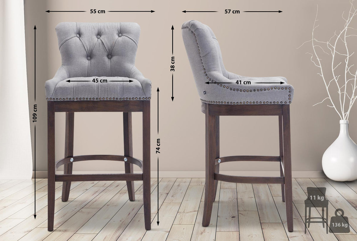 Barhocker Lakewood Stoff, Antik – Ansicht 16