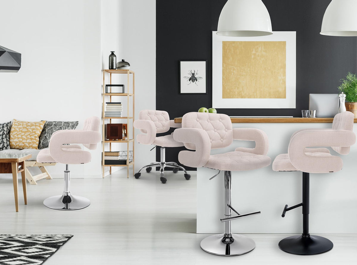 Barhocker Dublin STOFF schwarz – Ansicht 4