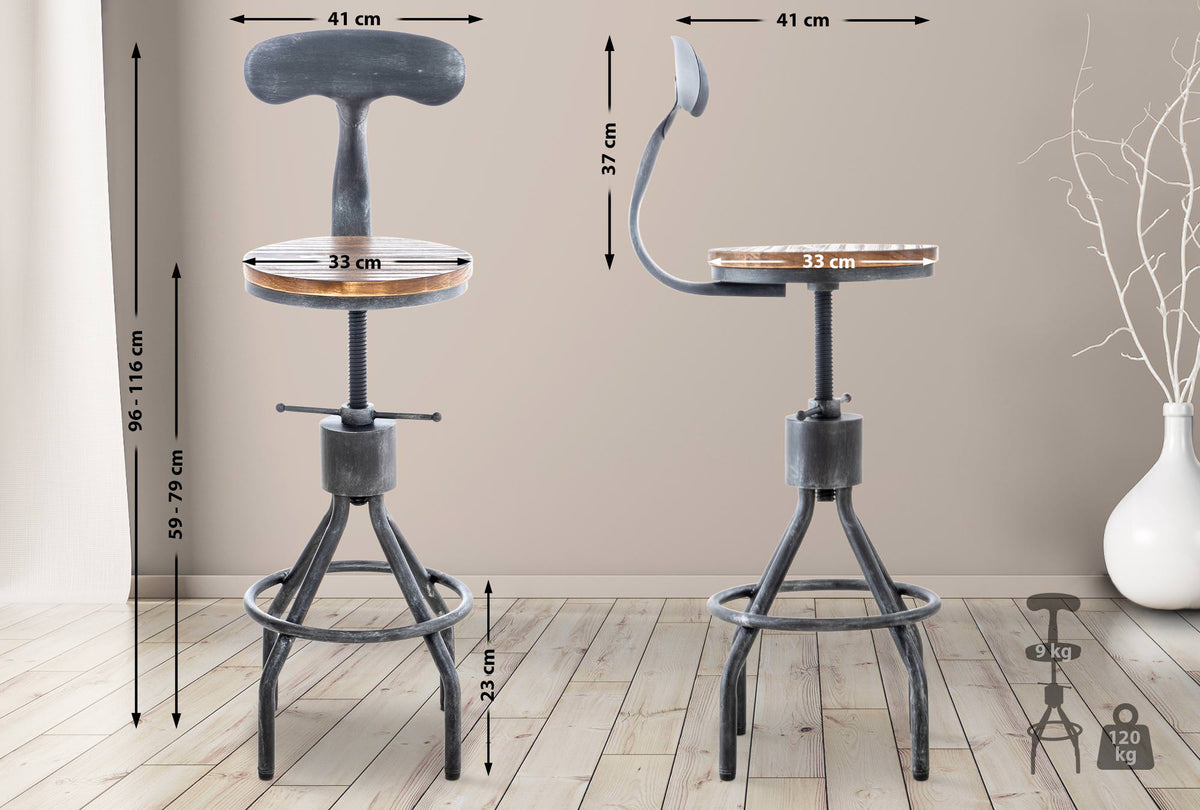 2er Set Barhocker Hanam – Ansicht 2