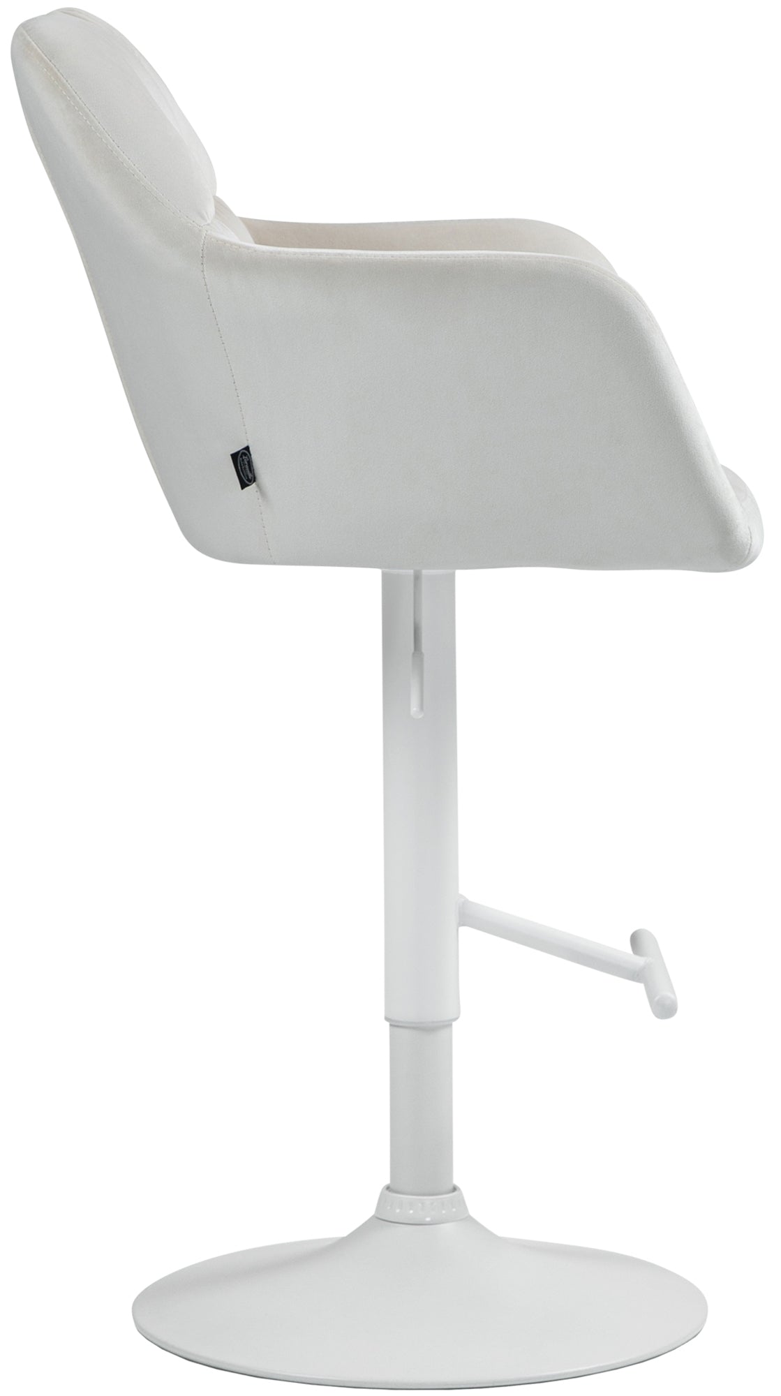Barhocker Natoma Samt weiß – Ansicht 4