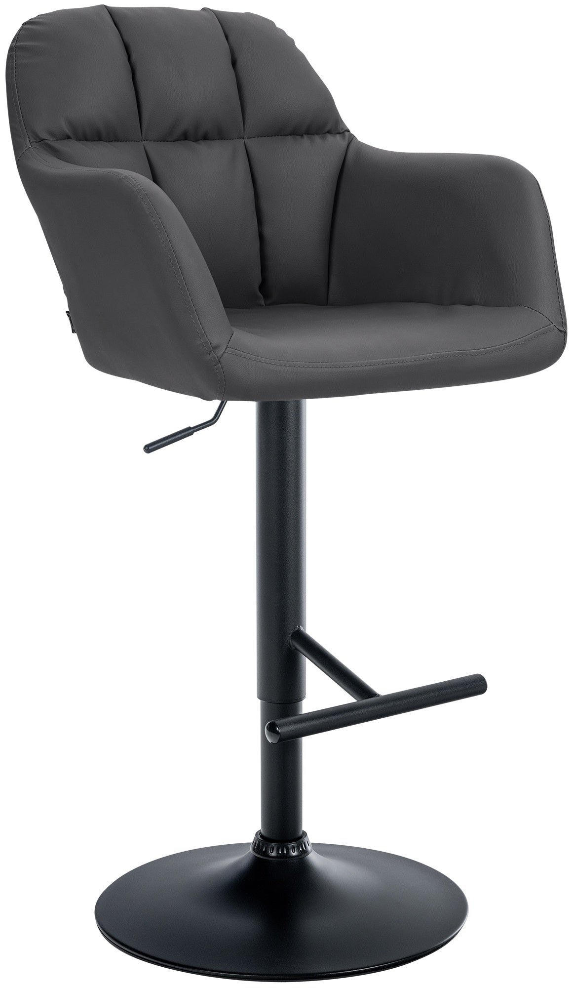 Barhocker Natoma Kunstleder schwarz
