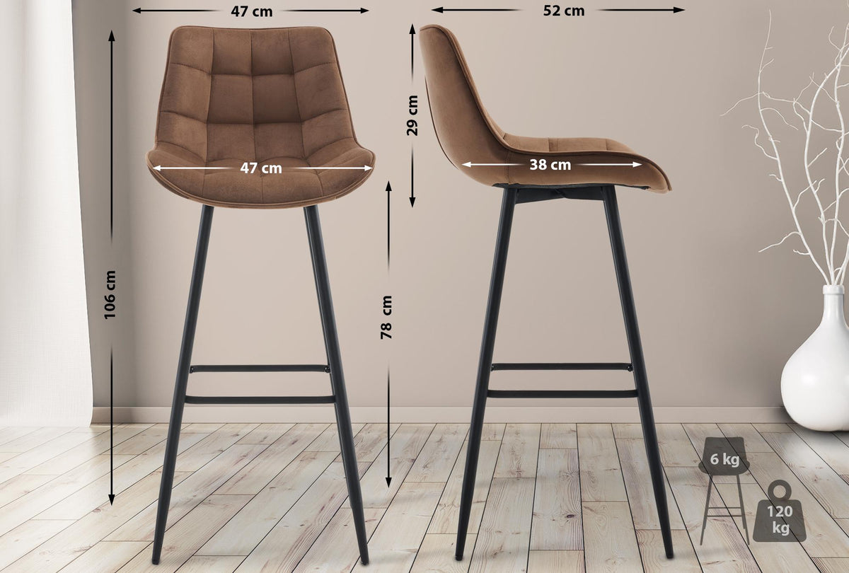 Barhocker Dartford Samt – Ansicht 9