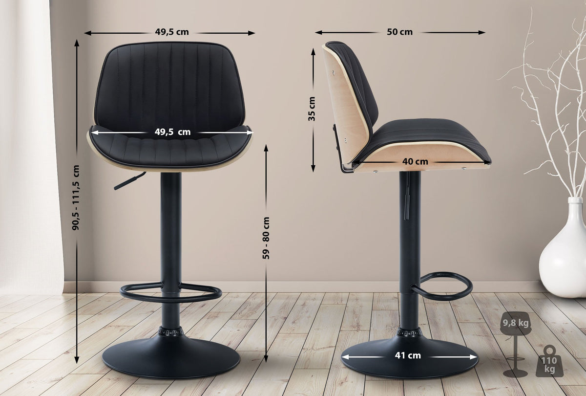 2er Set Barhocker Nova Kunstleder – Ansicht 16