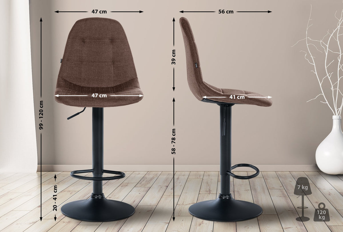 Barhocker Elmore Stoff B – Ansicht 2