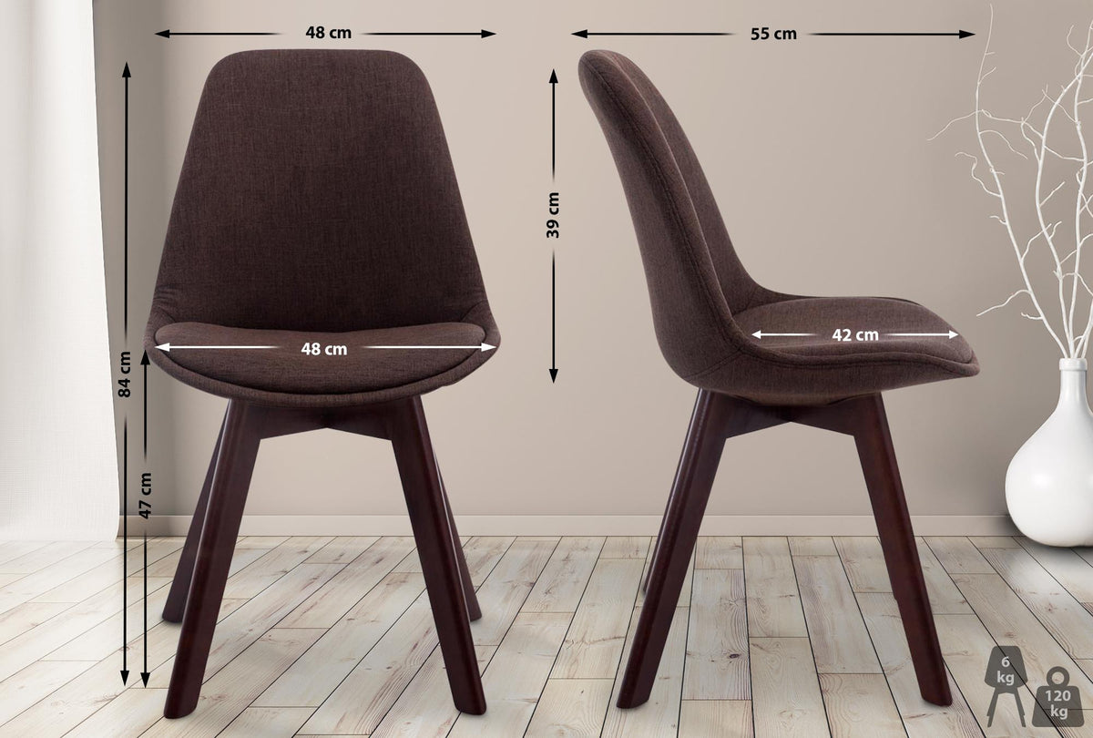 Besucherstuhl Borneo V2 Walnuss Stoff – Ansicht 9