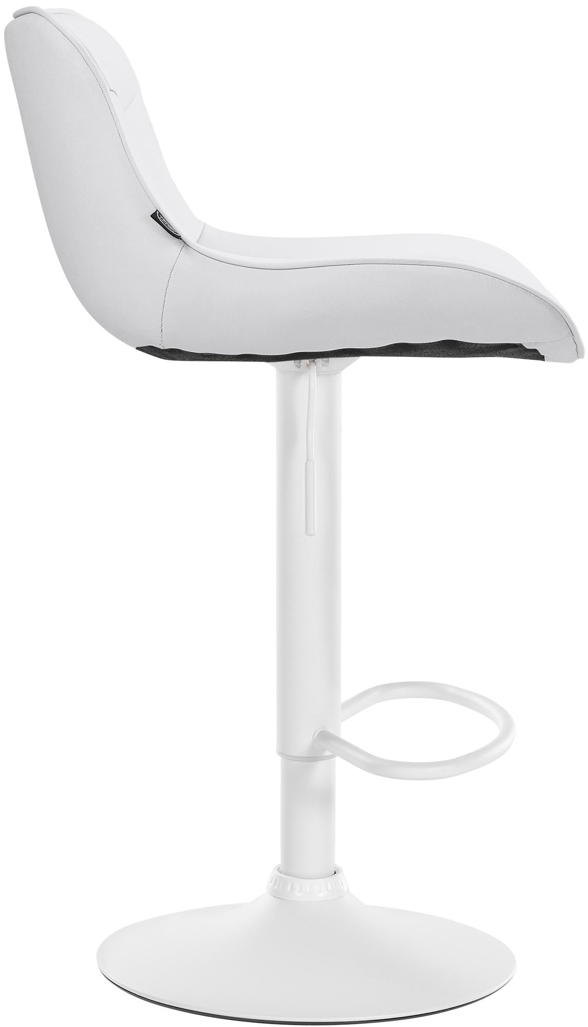 Barhocker Vonore Kunstleder weiß – Ansicht 4
