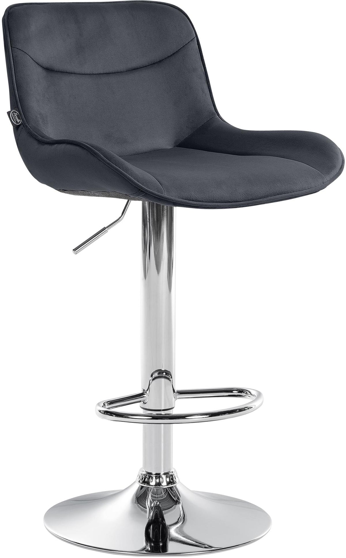Barhocker Vonore Samt chrom – Ansicht 9