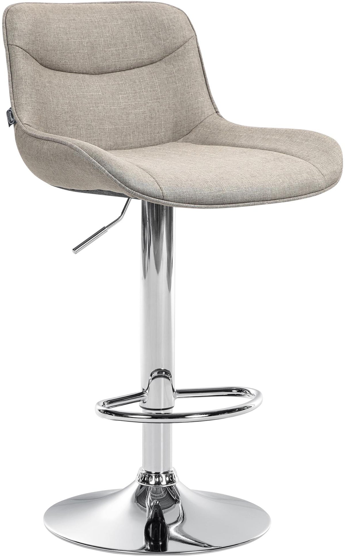 Barhocker Vonore Stoff chrom