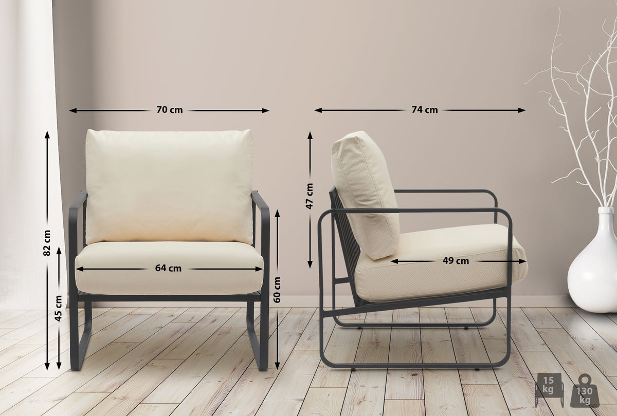 Lounger Manea Kunstleder – Ansicht 2