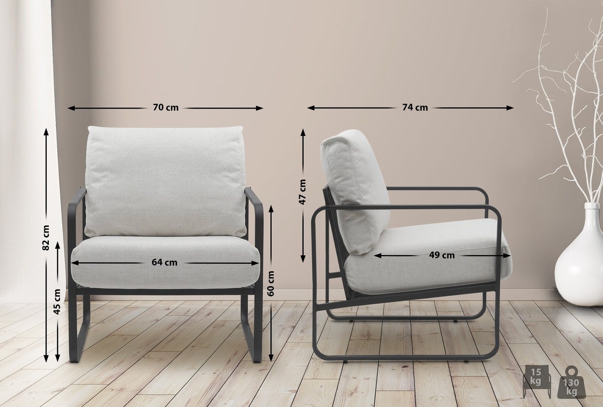 Lounger Manea Stoff – Ansicht 2