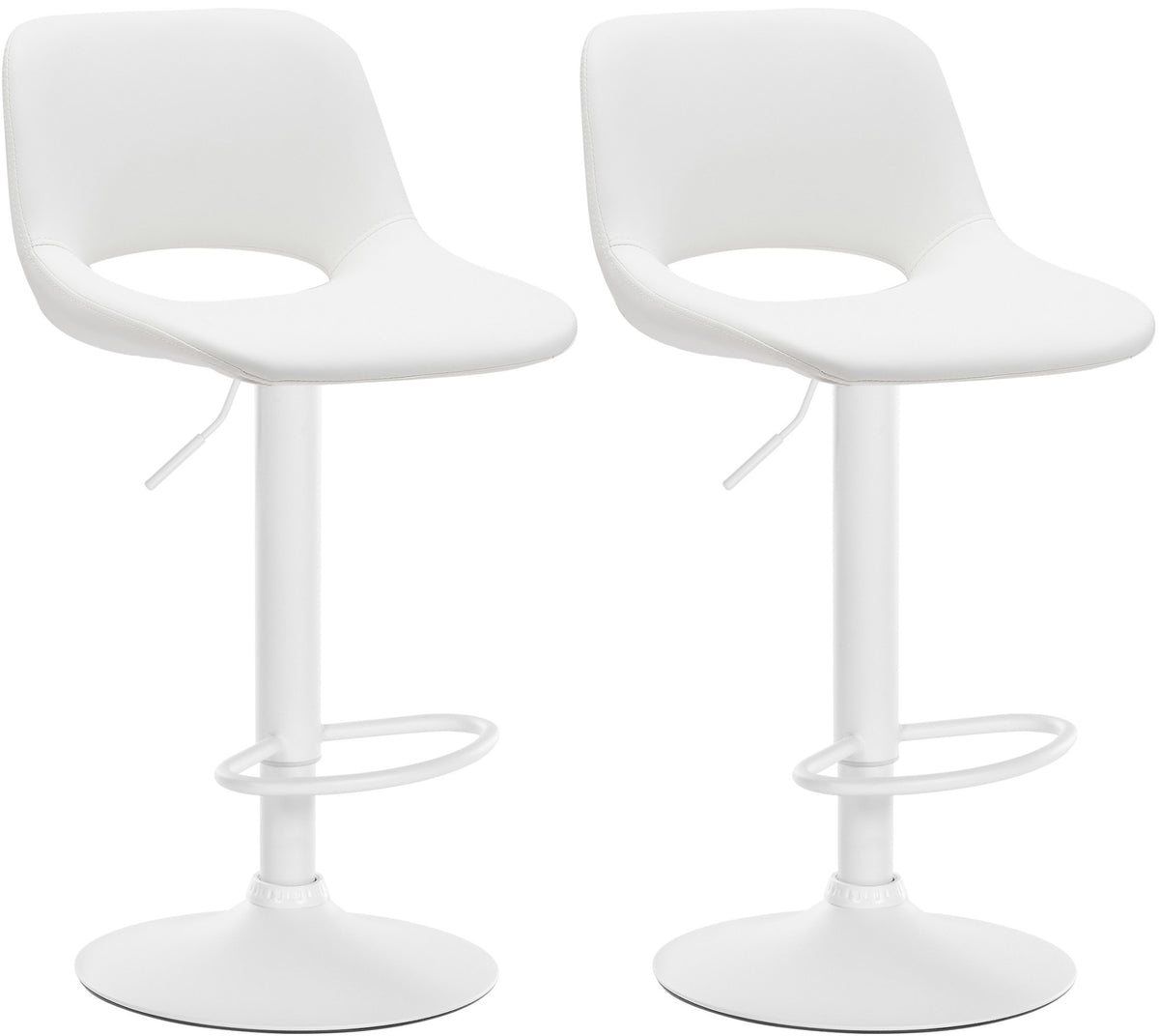 2er Set Barhocker Camden Kunstleder weiß