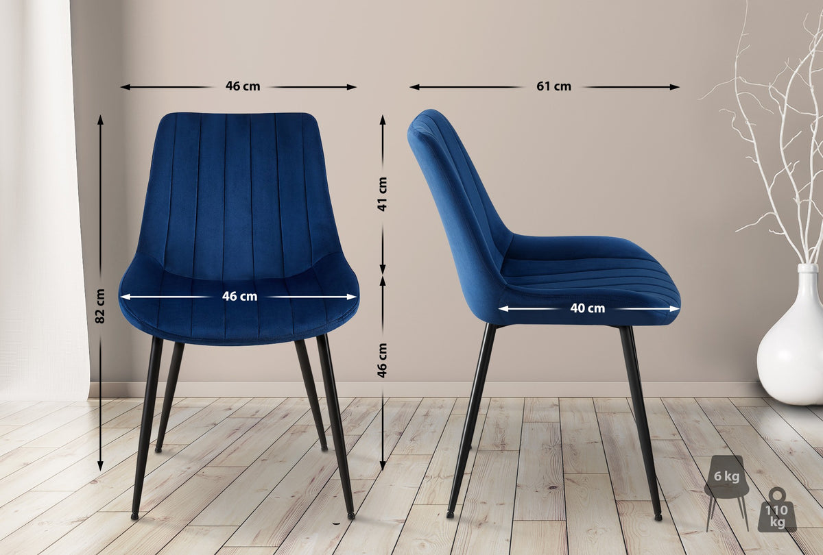 2er Set Stühle Rahden Samt – Ansicht 16