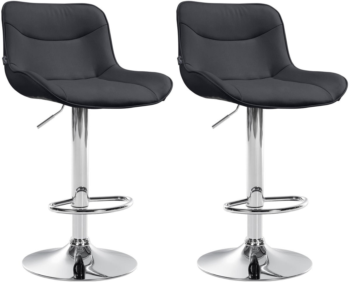 2er Set Barhocker Vonore Kunstleder chrom – Ansicht 17