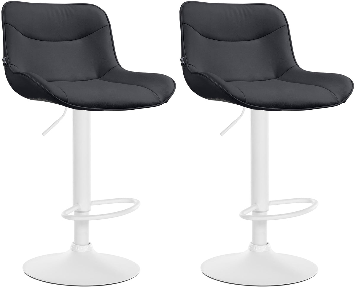 2er Set Barhocker Vonore Kunstleder weiß – Ansicht 17