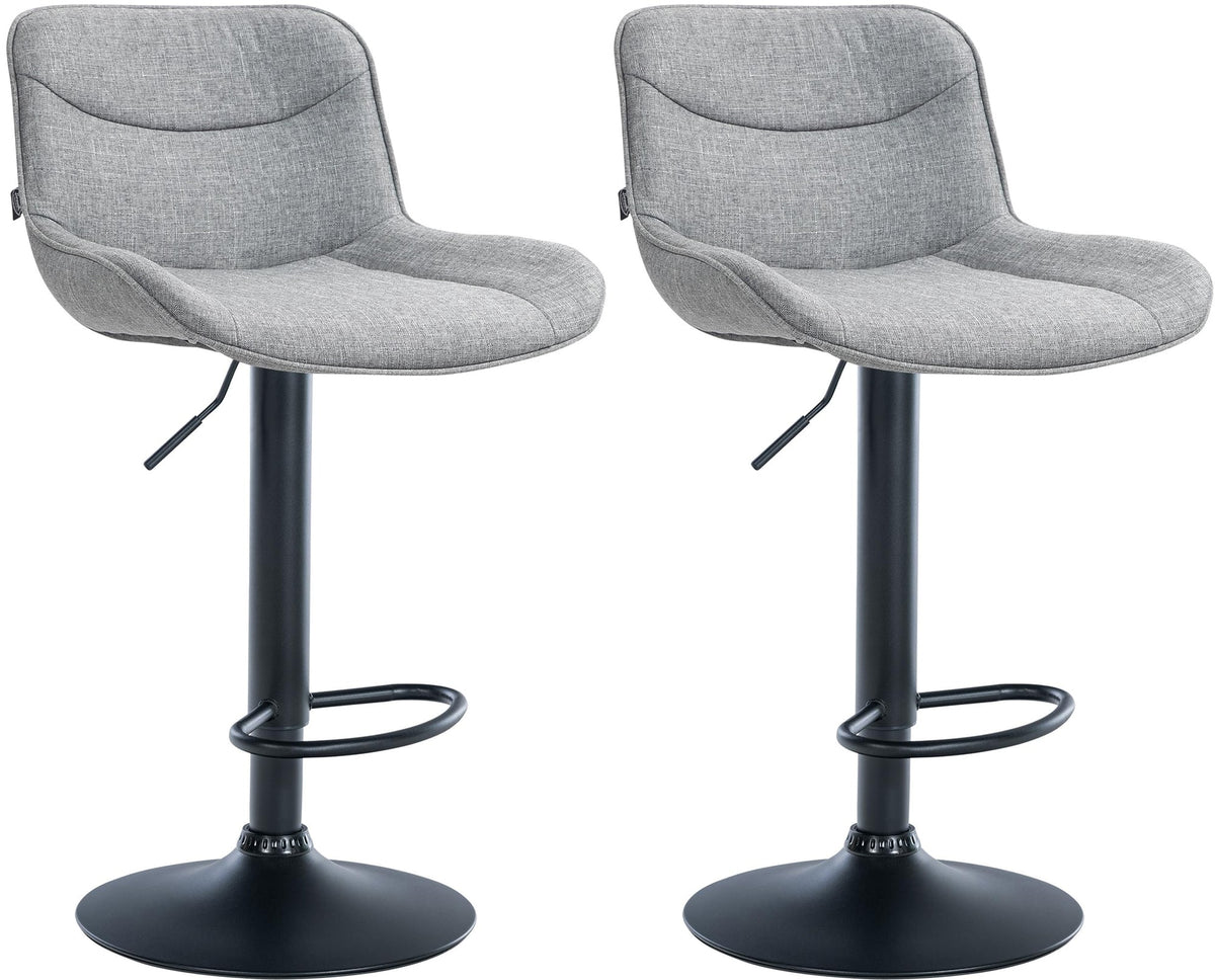 2er Set Barhocker Vonore Stoff schwarz – Ansicht 17