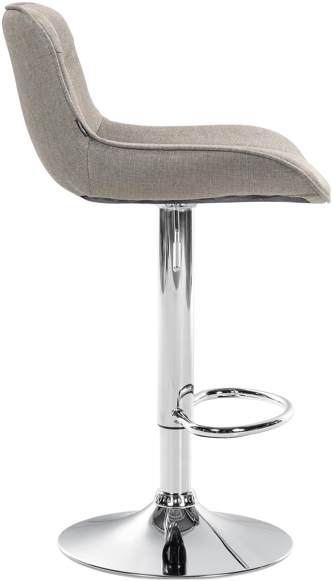 2er Set Barhocker Vonore Stoff chrom – Ansicht 4