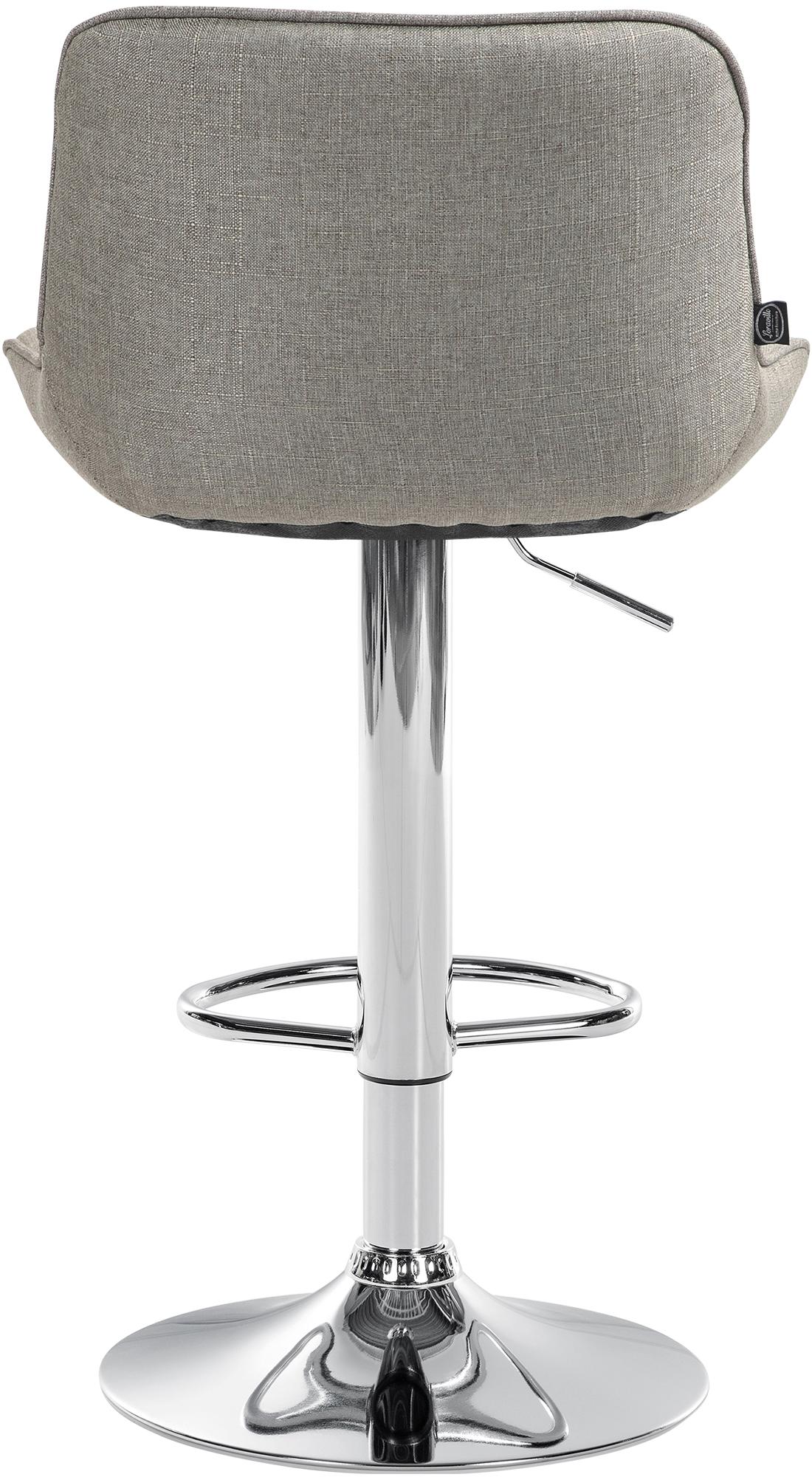 2er Set Barhocker Vonore Stoff chrom – Ansicht 6