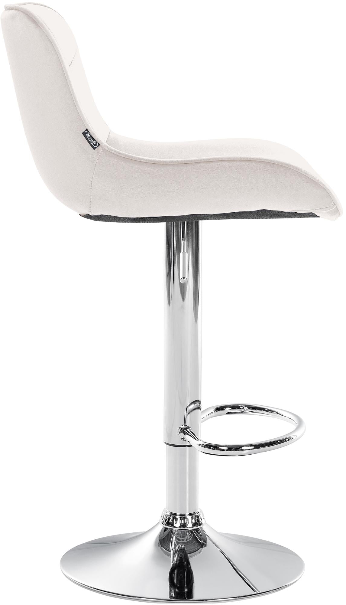 2er Set Barhocker Vonore Samt chrom – Ansicht 4
