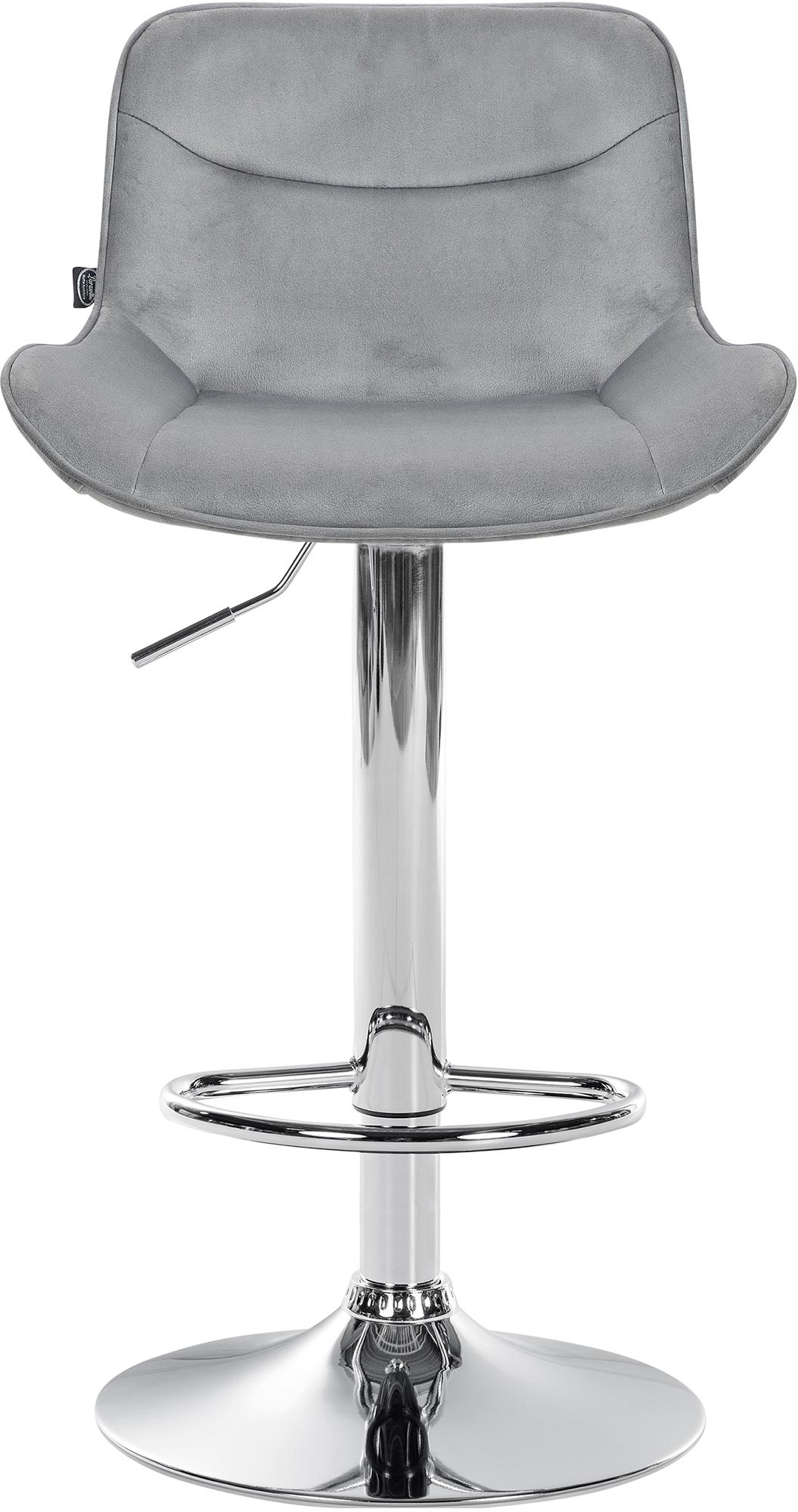 2er Set Barhocker Vonore Samt chrom – Ansicht 19
