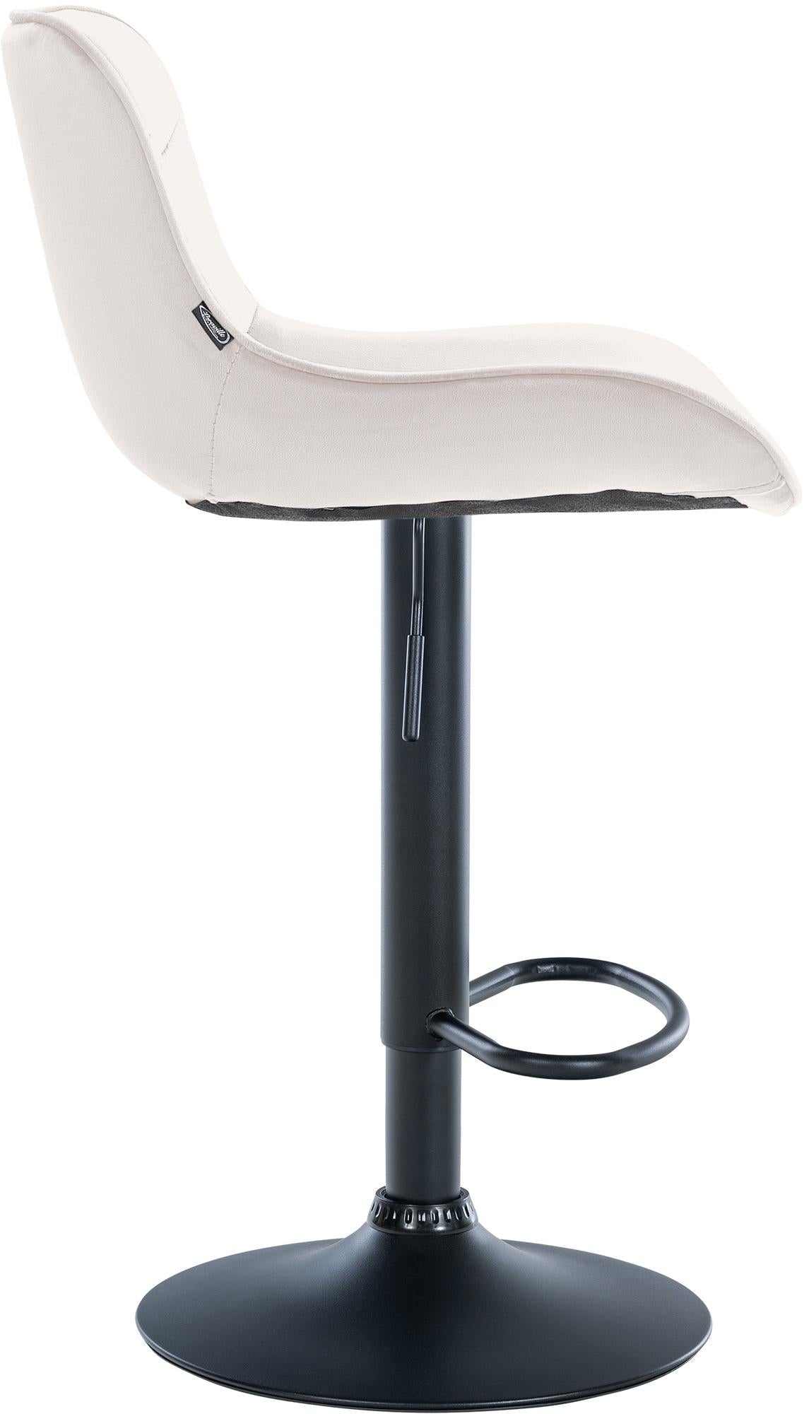 2er Set Barhocker Vonore Samt schwarz – Ansicht 4