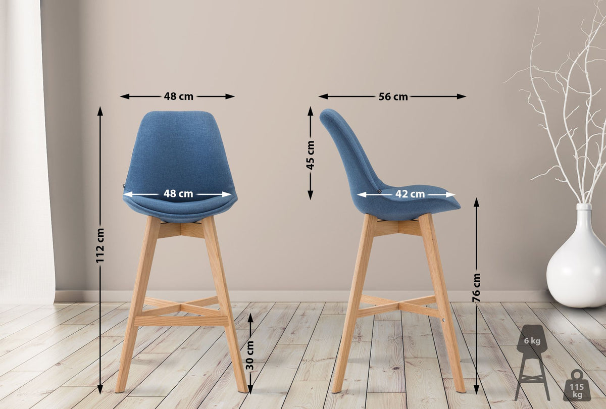 2er Set Barhocker Cannes Stoff natura – Ansicht 2