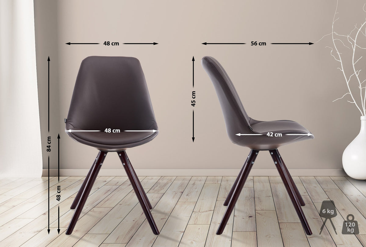 Besucherstuhl Laval Cappuccino Rund – Ansicht 3